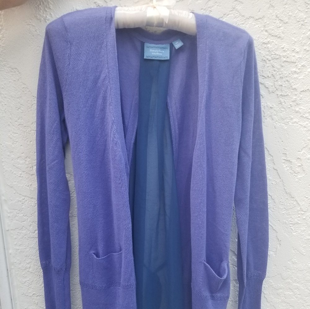 Simply Vera Vera Wang lilac cardigan